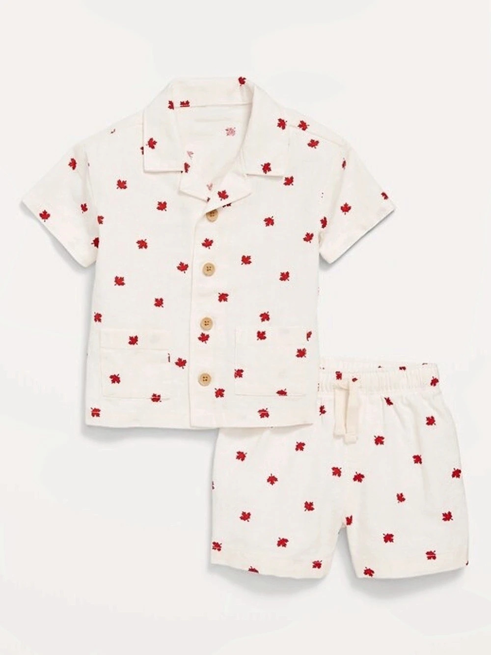 Old Navy Canada Red Maple Leafs Shirt and Shorts Set for Baby 3-6 Months